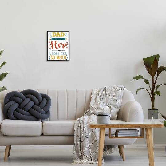 Stupell Industries Dad You Are My Hero Phrase Framed Giclee Art